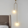 Lampa wisząca LOOP złota 123 cm z białymi kloszami - nowoczesna do salonu ST-8928S brass Step into Design