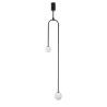 Lampa wisząca LOOP czarna 123 cm z białymi kloszami - nowoczesna do salonu ST-8928S black Step into Design