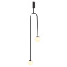 Lampa wisząca LOOP czarna 123 cm z białymi kloszami - nowoczesna do salonu ST-8928S black Step into Design