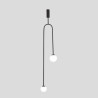 Lampa wisząca LOOP czarna 123 cm z białymi kloszami - nowoczesna do salonu ST-8928S black Step into Design