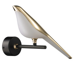 Lampa ścienna PTAK TIT LED złoto-czarna 28 cm ST-9008-W Step into Design