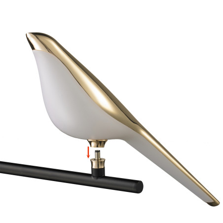 Lampa ścienna PTAK TIT LED złoto-czarna 28 cm ST-9008-W Step into Design