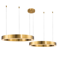 Lampa wisząca CIRCLE 100+120 LED mosiądz na 1 podsufitce ST-8848-100+120 brass Step into Design
