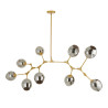Lampa wisząca MODERN ORCHID-9 złoto szara 150 cm ST-1232-9 gold smoky Step into Design