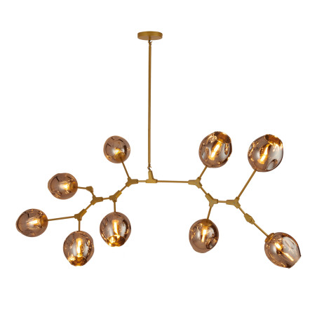Lampa wisząca MODERN ORCHID-9 złoto szara 150 cm ST-1232-9 gold smoky Step into Design