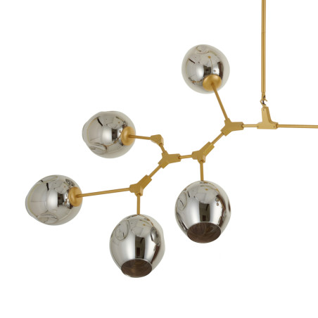 Lampa wisząca MODERN ORCHID-9 złoto szara 150 cm ST-1232-9 gold smoky Step into Design