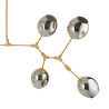 Lampa wisząca MODERN ORCHID-9 złoto szara 150 cm ST-1232-9 gold smoky Step into Design