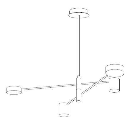 Lampa wisząca CLEX - 4P LED czarna 100 cm ST-8102P-4 Step into Design
