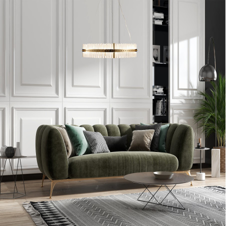 Żyrandol Kryształowy AURA Złota 85 cm - Nowoczesna Lampa Wisząca LED DN925-85 Step into Design