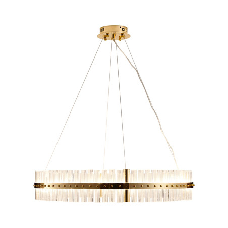 Żyrandol Kryształowy AURA Złota 85 cm - Nowoczesna Lampa Wisząca LED DN925-85 Step into Design