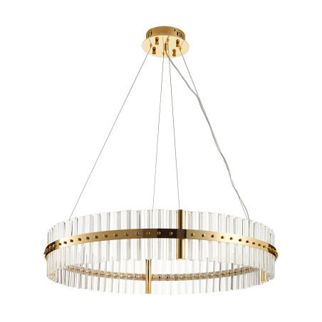 Żyrandol Kryształowy AURA Złota 85 cm - Nowoczesna Lampa Wisząca LED DN925-85 Step into Design