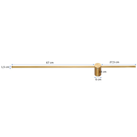 Lampa ścienna SPARO LED złota 100 cm ST-10669W2 gold Step into Design