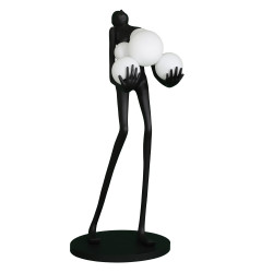 Lampa podłogowa WOMAN czarna 180 cm F9312 Step into Design