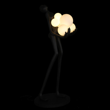 Lampa podłogowa WOMAN czarna 180 cm F9312 Step into Design