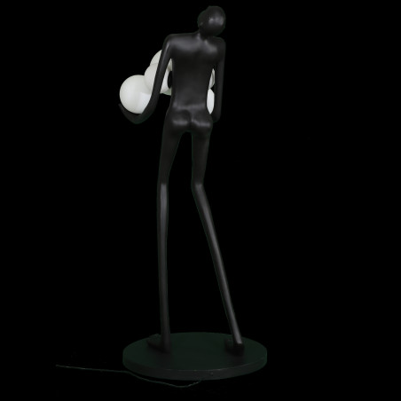 Lampa podłogowa WOMAN czarna 180 cm F9312 Step into Design