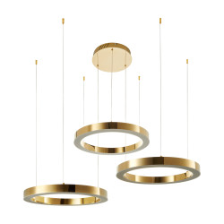 Lampa wisząca CIRCLE 60+60+60 LED złoty połysk na 1 podsufitce DN924-60+60+60 gold Step into Design