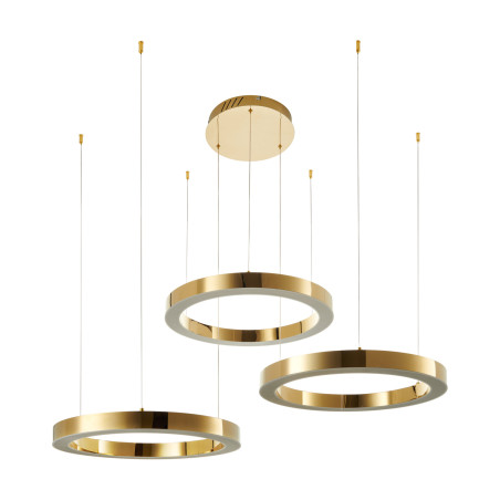 Lampa wisząca CIRCLE 60+60+60 LED złoty połysk na 1 podsufitce DN924-60+60+60 gold Step into Design