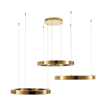 Lampa wisząca CIRCLE 60+60+60 LED złoty połysk na 1 podsufitce DN924-60+60+60 gold Step into Design