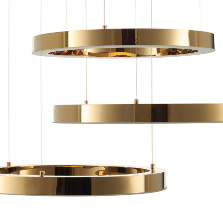 Lampa wisząca CIRCLE 60+60+60 LED złoty połysk na 1 podsufitce DN924-60+60+60 gold Step into Design