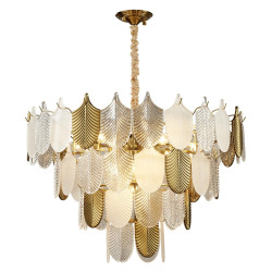 Lampa wisząca SECRET biało złota 80 cm D824P-800 Step into Design