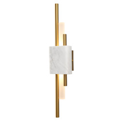 Lampa ścienna ELLIE LED marmurowa biało złota 50 cm ST-7007W-WHITE Step into Design