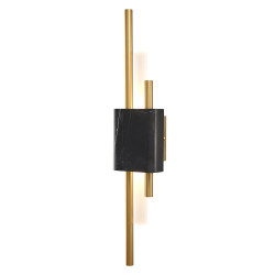 Lampa ścienna ELLIE LED marmurowa czarno złota 50 cm ST-7007W-BLACK Step into Design