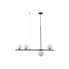 Lampa wisząca MODERNO czarna z białymi kulami 80 cm - do salonu, jadalni i biura DN1506 black Step into Design