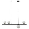 Lampa wisząca MODERNO czarna z białymi kulami 80 cm - do salonu, jadalni i biura DN1506 black Step into Design