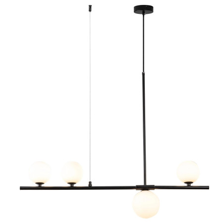 Lampa wisząca MODERNO czarna z białymi kulami 80 cm - do salonu, jadalni i biura DN1506 black Step into Design