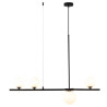Lampa wisząca MODERNO czarna z białymi kulami 80 cm - do salonu, jadalni i biura DN1506 black Step into Design