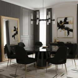 Lampa wisząca CANDELA-6 - 6-ramienna oprawa sufitowa czarna 70 cm DN1505-6 black Step into Design