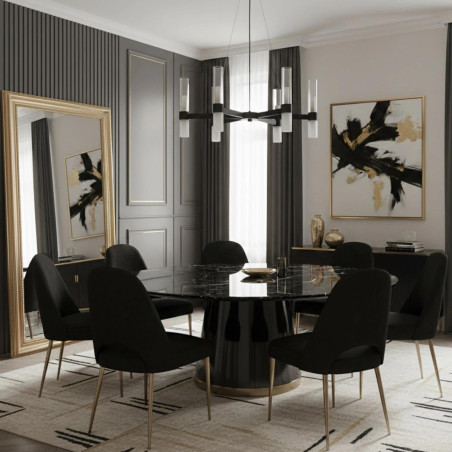 Lampa wisząca CANDELA-6 - 6-ramienna oprawa sufitowa czarna 70 cm DN1505-6 black Step into Design