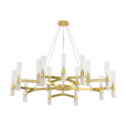 Lampa wisząca CANDELA-15 - 15-ramienna oprawa sufitowa DN1505-15 gold Step into Design