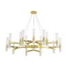 Lampa wisząca CANDELA-15 - 15-ramienna oprawa sufitowa DN1505-15 gold Step into Design