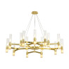 Lampa wisząca CANDELA-15 - 15-ramienna oprawa sufitowa DN1505-15 gold Step into Design