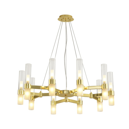 Lampa wisząca CANDELA-10 - 10-ramienna oprawa sufitowa DN1505-10 gold Step into Design
