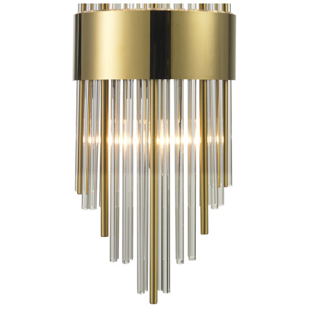 Lampa ścienna DRACO-S kryształowa złota 45 cm - styl glamour ST-88003W-S gold Step into Design