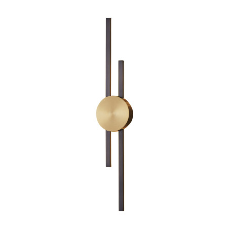 Lampa ścienna LED CENTRO czarny i mosiądz 64 cm - elegancki kinkiet ST-B3327-S Step into Design