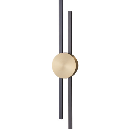 Lampa ścienna LED CENTRO czarny i mosiądz 64 cm - elegancki kinkiet ST-B3327-S Step into Design