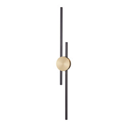 Lampa ścienna LED CENTRO czarny i mosiądz 92 cm - elegancki kinkiet ST-B3327-M Step into Design