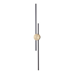 Lampa ścienna LED CENTRO czarny i mosiądz 122 cm - elegancki kinkiet ST-B3327-L Step into Design