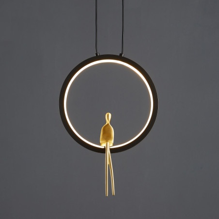 Lampa wisząca AMICI led czarno złota 27 cm ST-D7774 black Step into Design