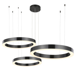 Lampa wisząca CIRCLE 60+80+100 LED TYTAN na 1 podsufitce ST-8848-60+80+100 black Step into Design