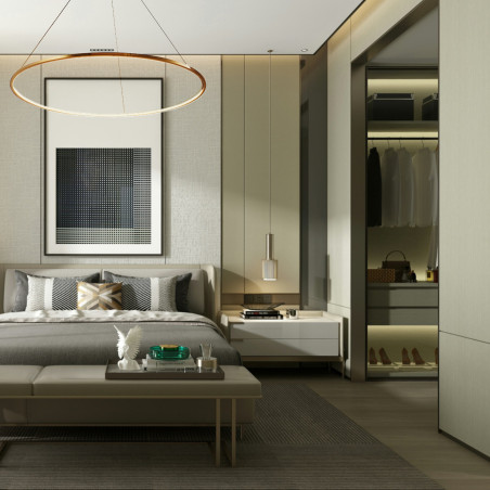Lampa wisząca CIRCLE SLIM 80 LED złoty 80 cm ST-10112P-D800 Step into Design