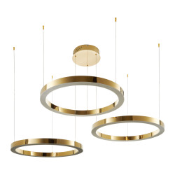 Lampa wisząca CIRCLE 40+60+60 LED złoty połysk na 1 podsufitce DN924-40+60+60 gold Step into Design
