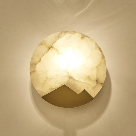 Lampa ścienna MARMO biały marmur i mosiądz 20cm ST-3961 Step into Design
