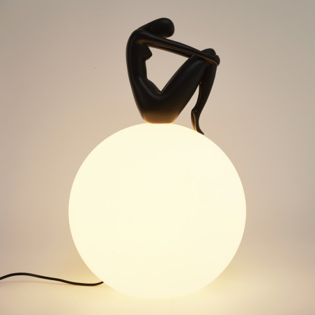 Lampa stołowa WOMAN-2 czarna 35 cm ST-6020-B black Step into Design