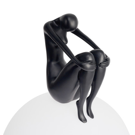 Lampa stołowa WOMAN-2 czarna 35 cm ST-6020-B black Step into Design