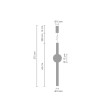 Lampa wisząca O-LINE LED 63 cm czarna ST-1689S-BK Step into Design