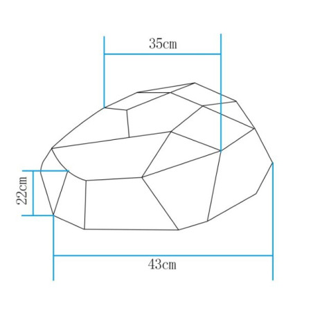 Lampa ogrodowa kamień DIAMOND M LED RGBW 16 kolorów 43 cm ES-ST014 Step into Design